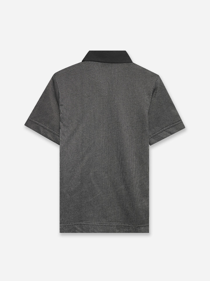 Black Dobby Casual Polo - Junior
