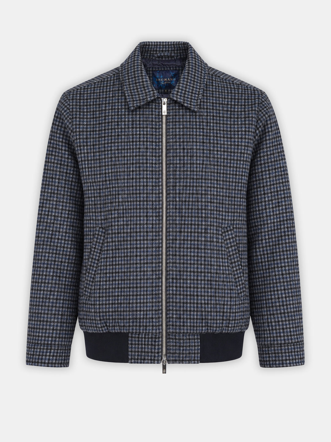 Black & Grey Gingham Checkered Wool & Cashmere Blended Jacket - Sartoria