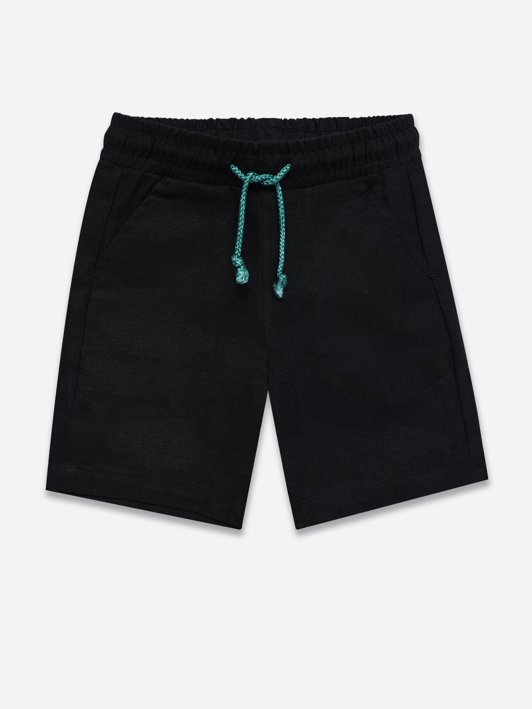 Black Linen Casual Shorts - Junior