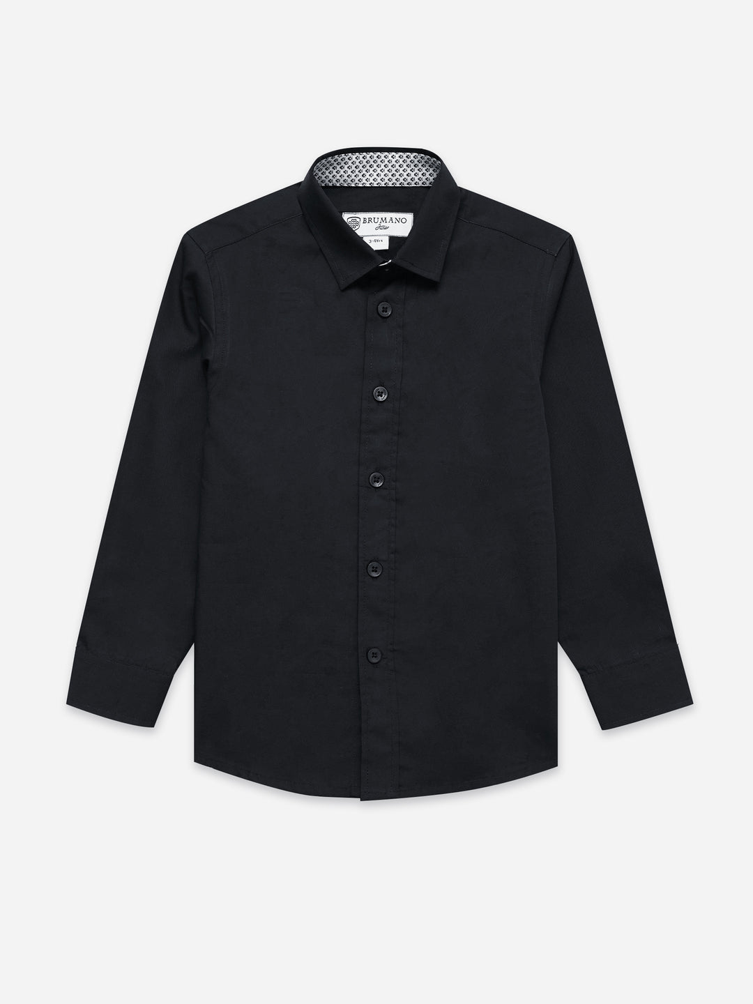 Black Shirt With Inner Collar Detail - Junior
