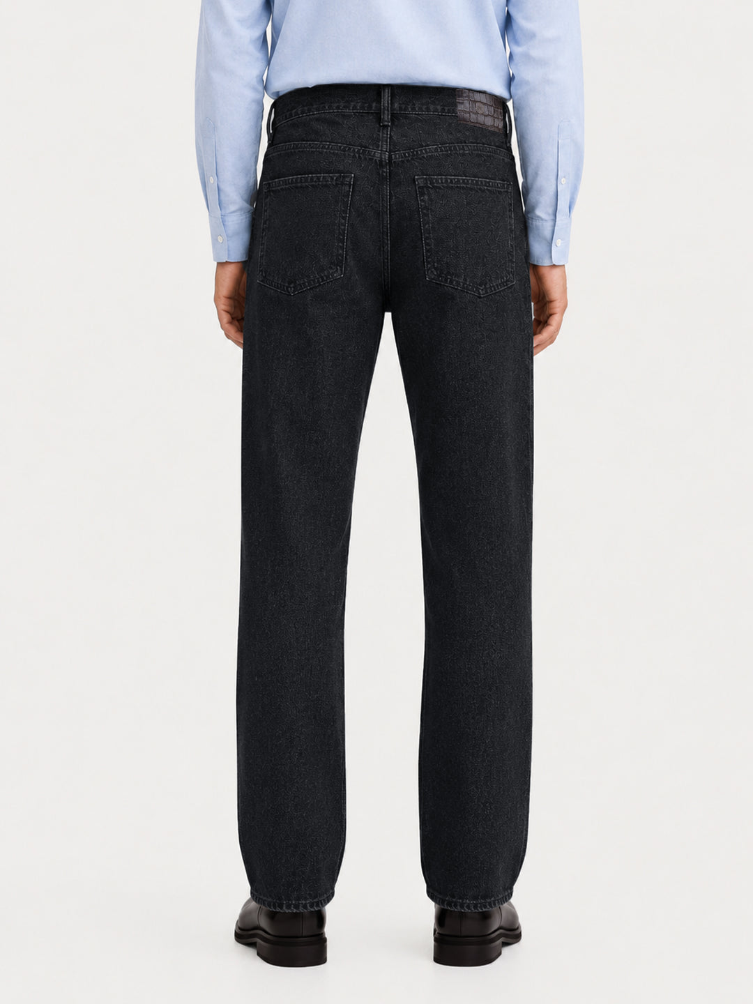 Black Straight Fit Casual Denim