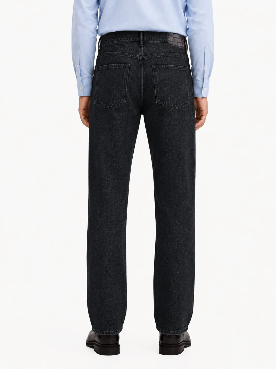Black Straight Fit Casual Denim