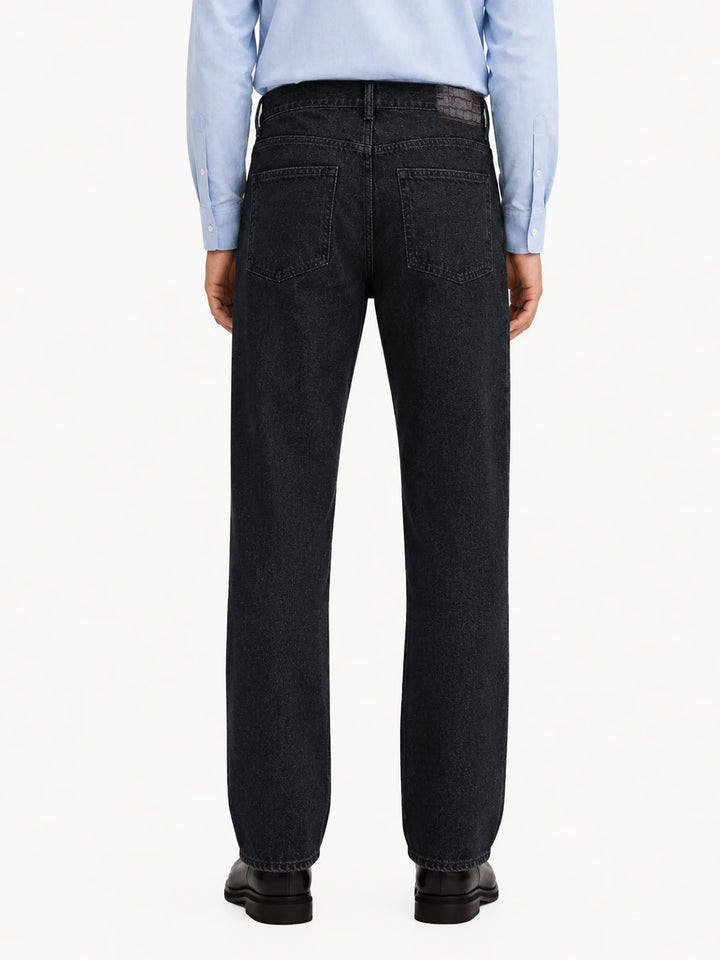 Black Straight Fit Casual Denim