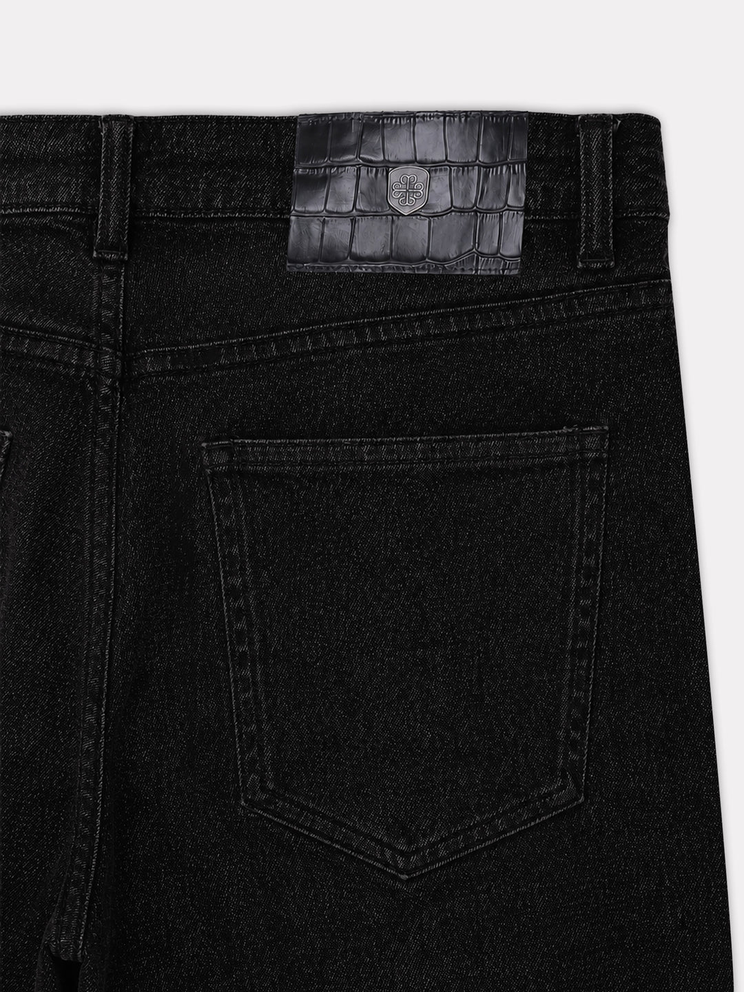 Black Straight Fit Casual Denim