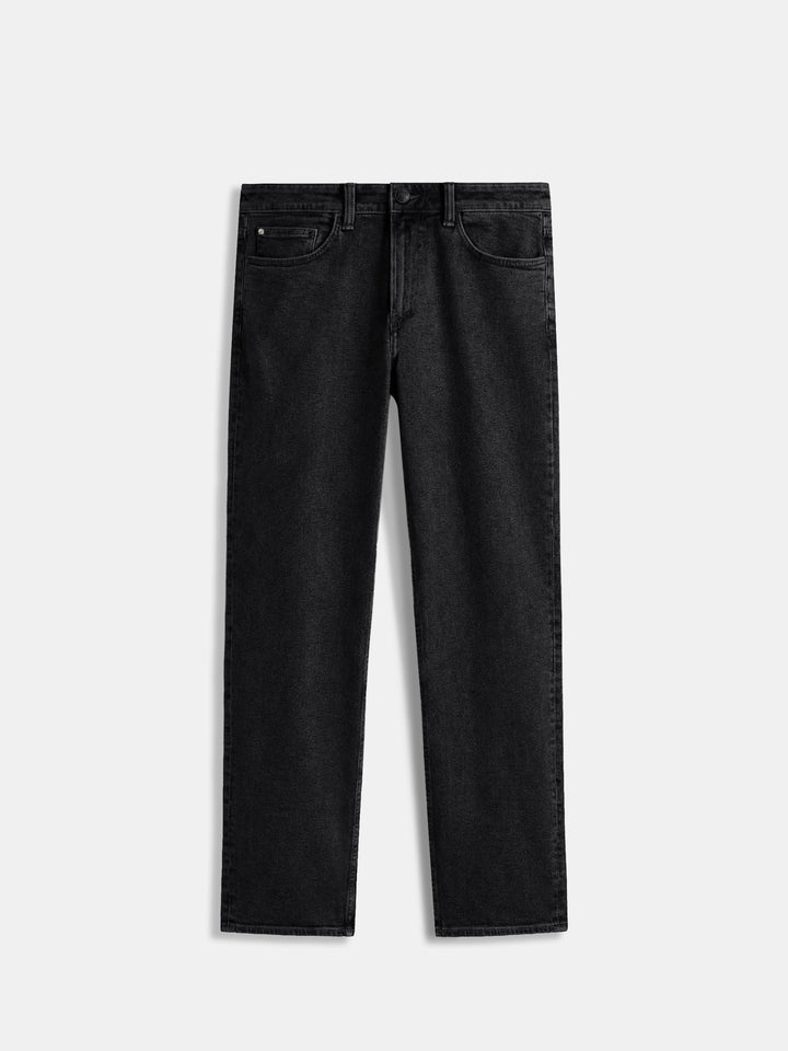 Black Straight Fit Casual Denim