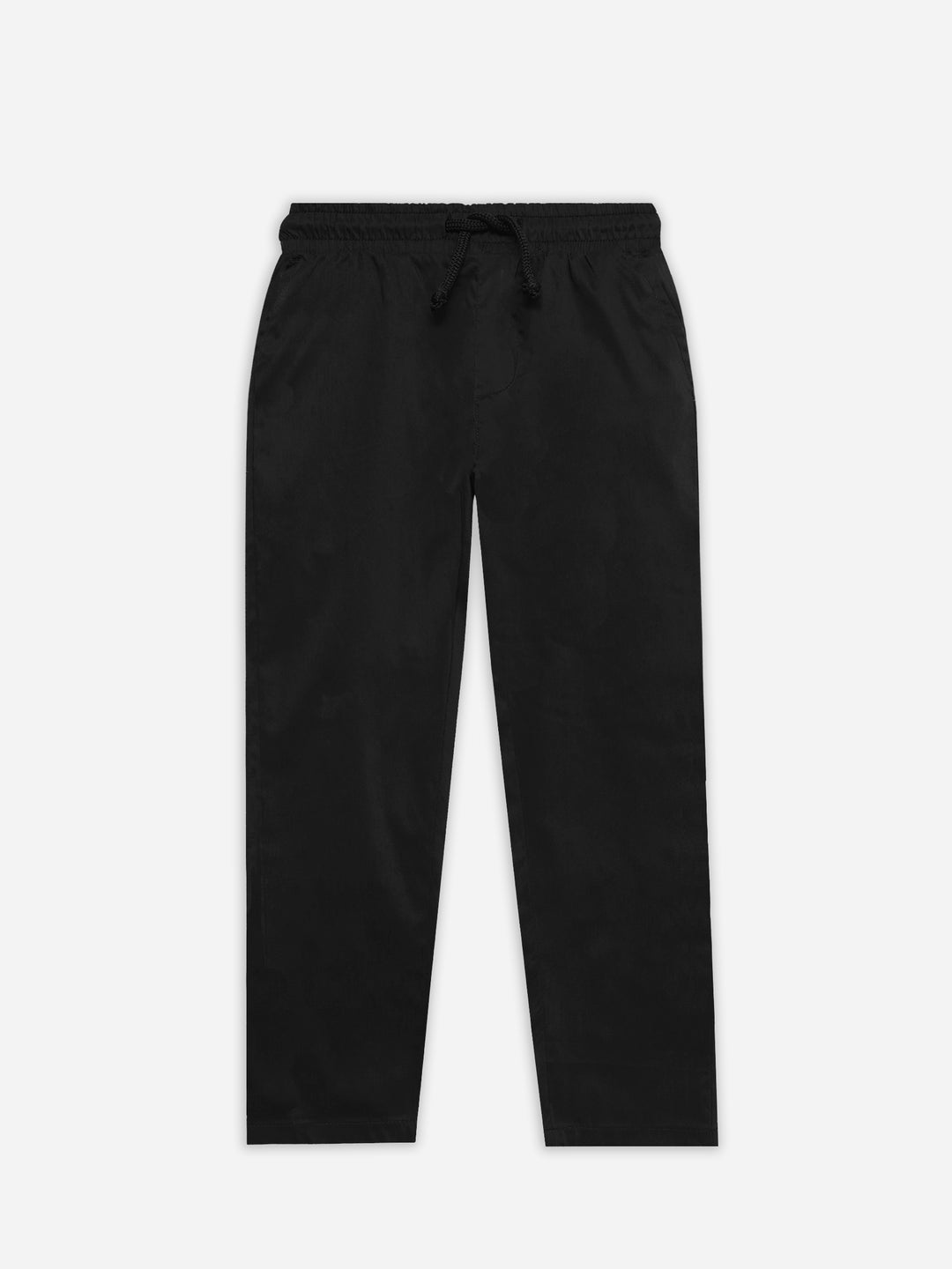 Black Straight Fit Casual Pajama - Junior