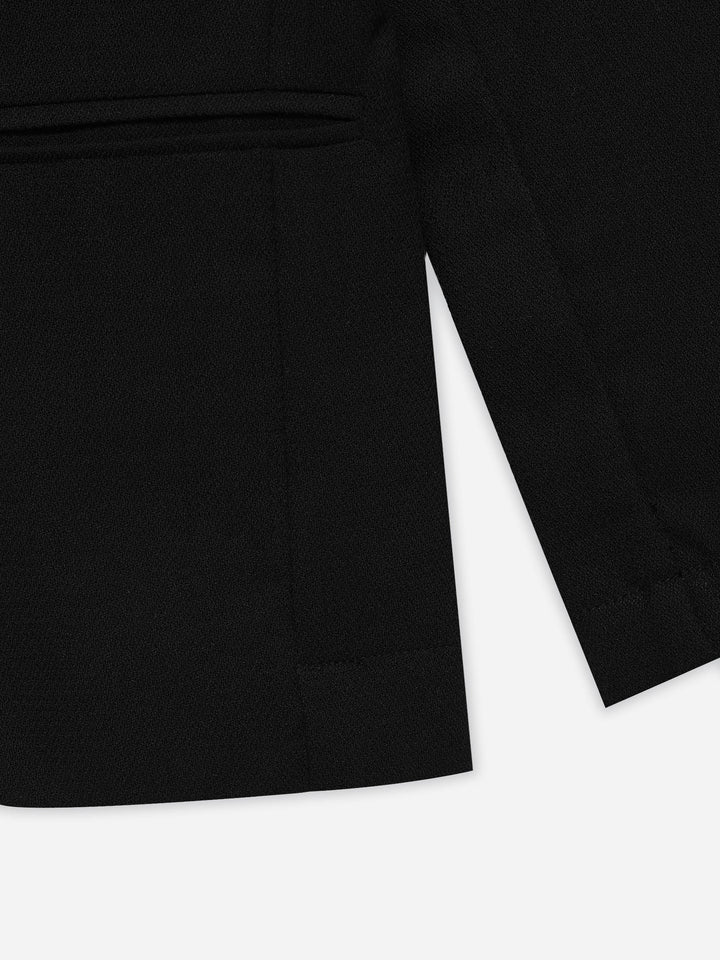 Black Structured Kids Casual Blazer