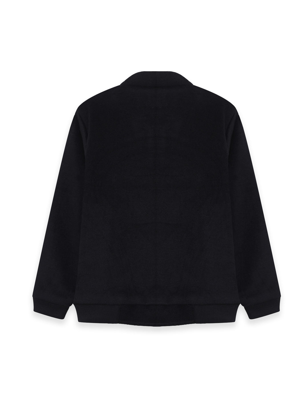 Black wool blend jacket for juniors back view