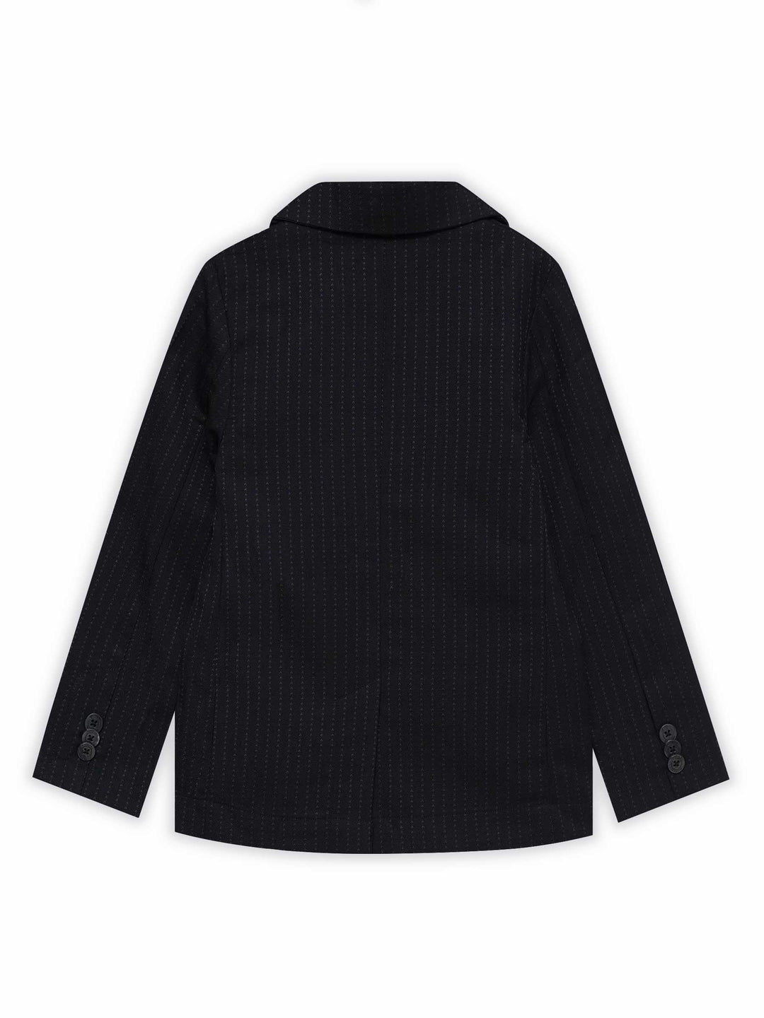 Black Wool Structured Kids Casual Blazer