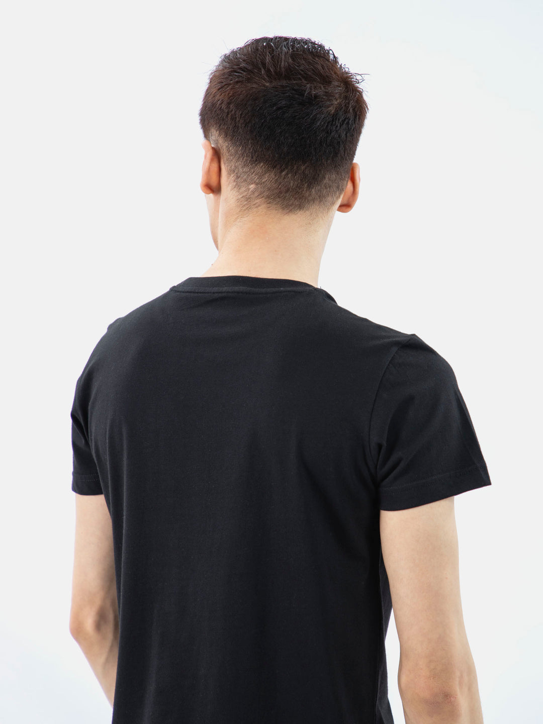 Black 100% Combed Cotton Crew Neck T-Shirt