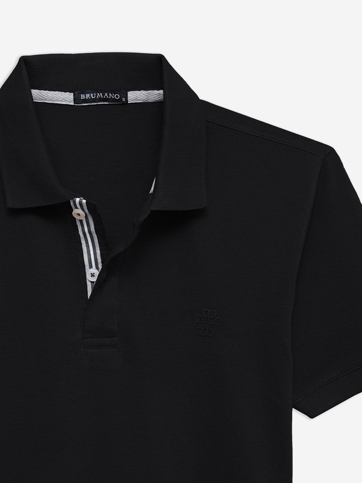 Black 100% Cotton Basic Polo Brumano Pakistan