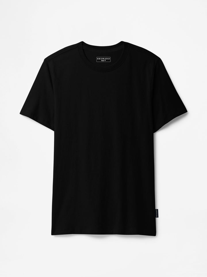 Black 100% Cotton Basic Tee - Women