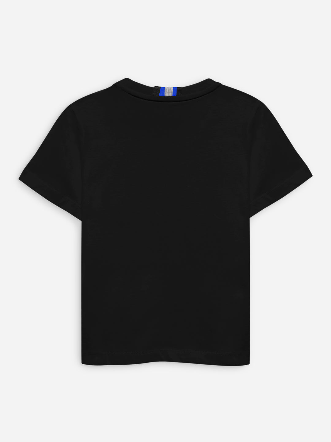 Black 100% Cotton Casual Tee With Detailing
