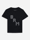 Black 3d 'BRM' Printed Casual T-Shirt