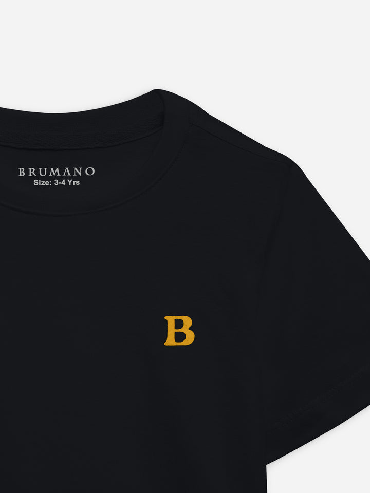 Black Basic 100% Cotton Casual Tee