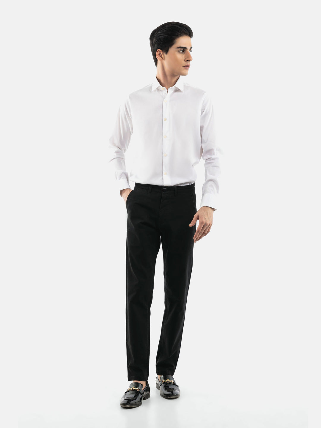 Black Basic Casual Fit Chinos Brumano Pakistan