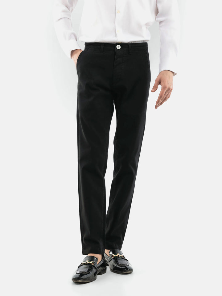 Black Basic Casual Fit Chinos Brumano Pakistan