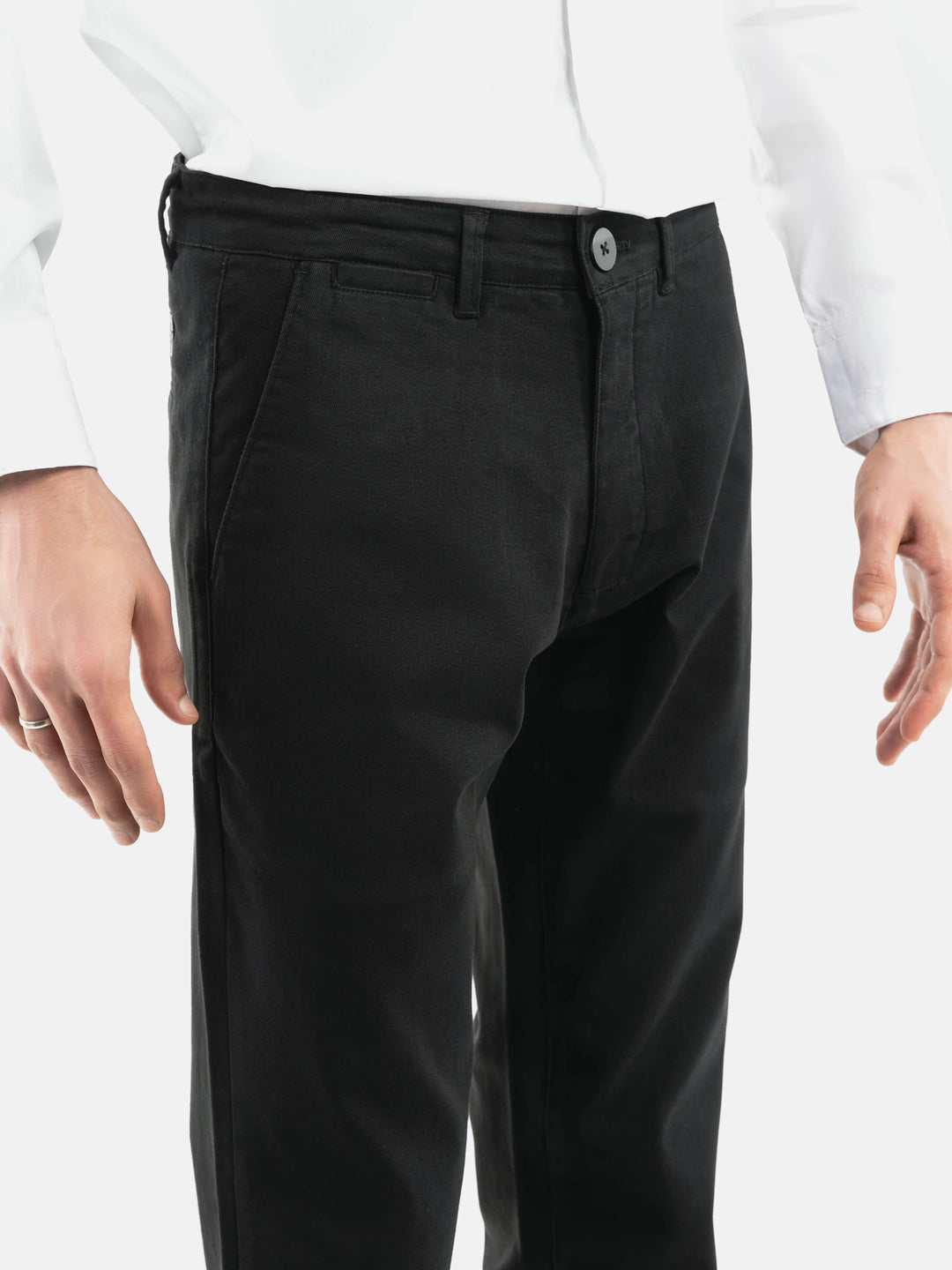 Black Basic Casual Fit Chinos Brumano Pakistan