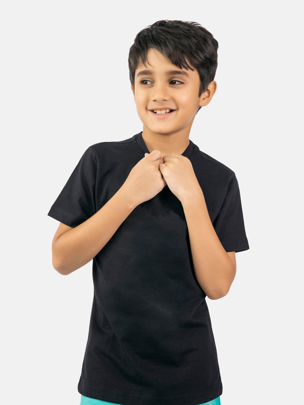 Black Basic Crew Neck Casual T-Shirt