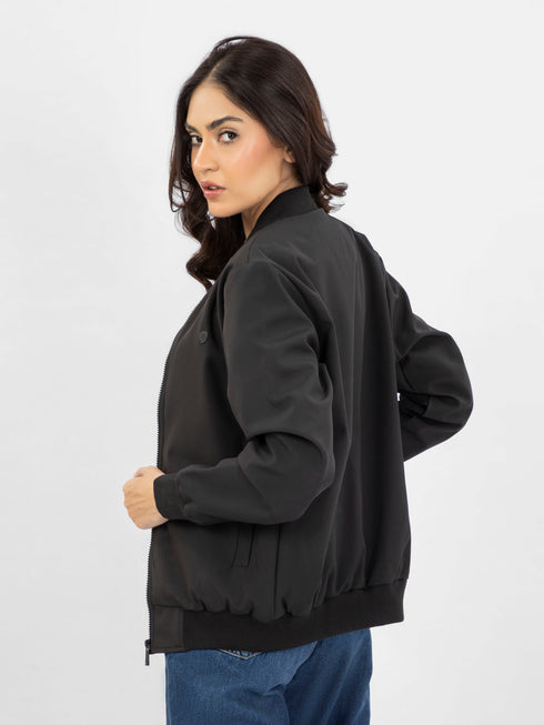 Black Bomber Jacket - Women