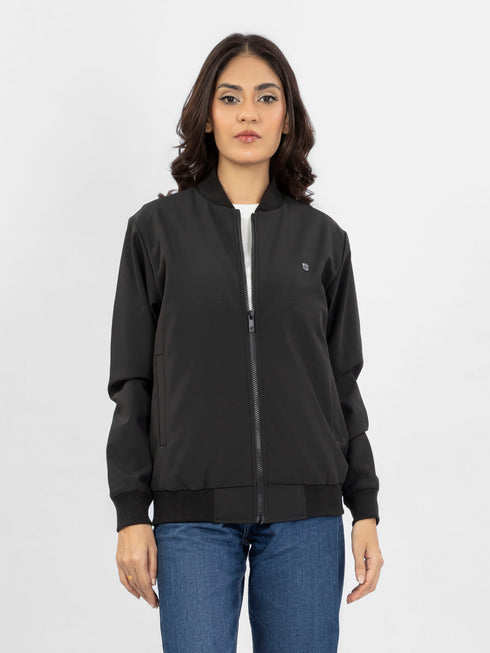 Black Bomber Jacket - Women