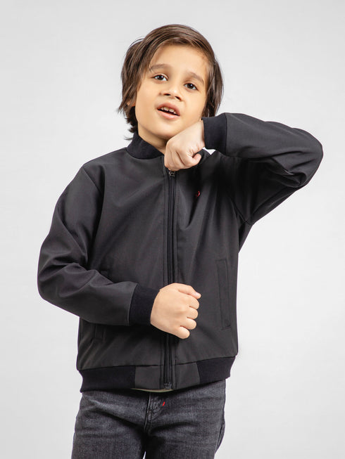 Black Casual Bomber Jacket Brumano Pakistan