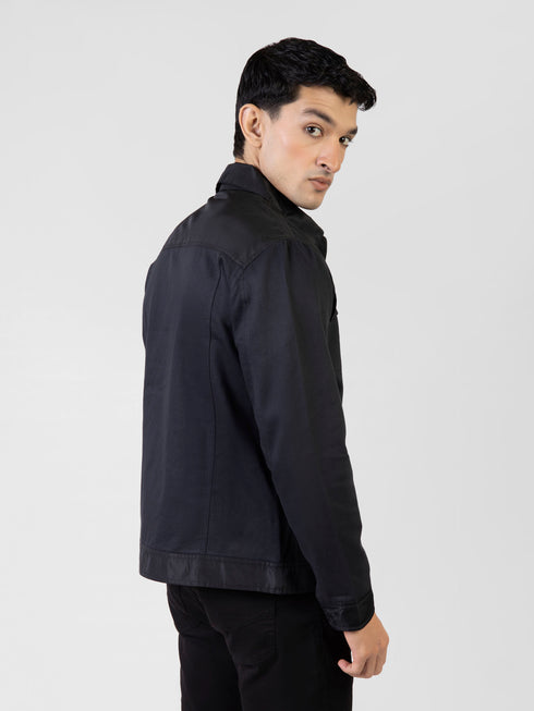 Black Casual Collar Jacket