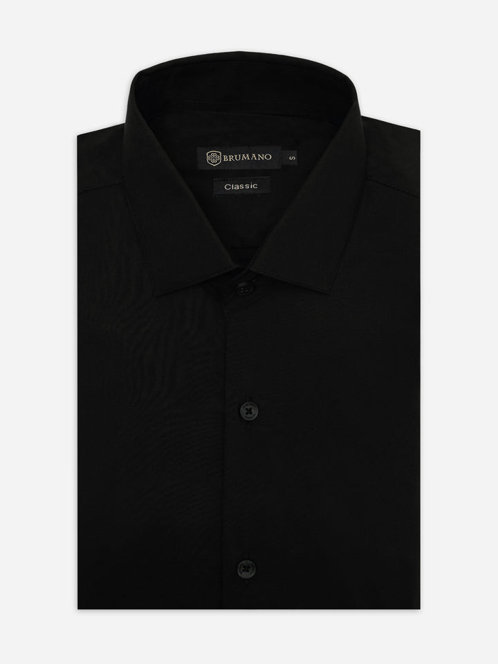 Black Classic Satin Formal Shirt