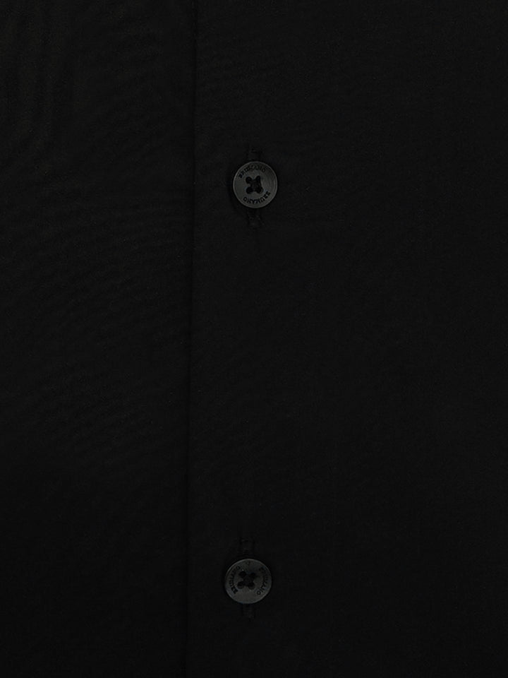 Black Classic Satin Formal Shirt