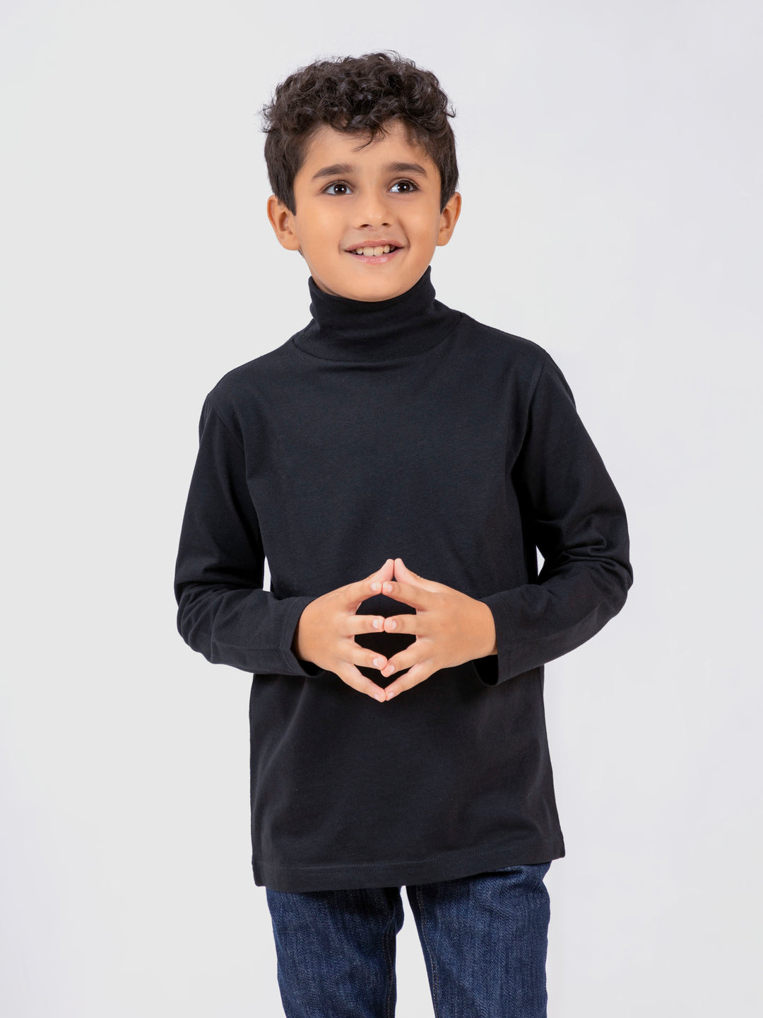 Black high neck with long sleeves   unisex brumano pakistan
