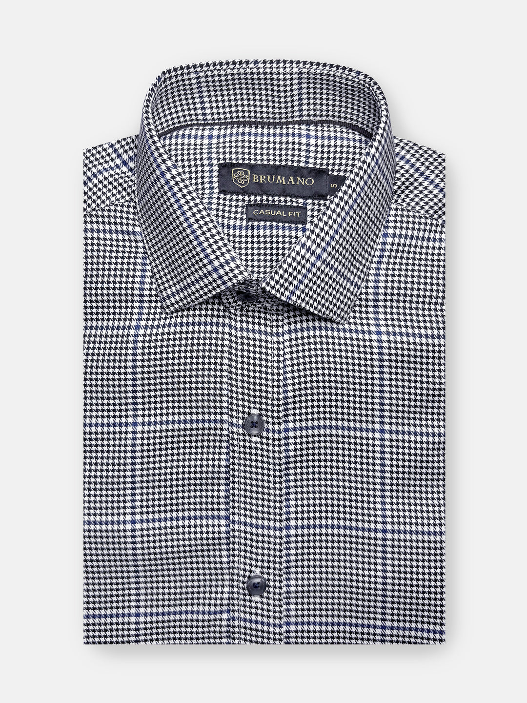 Black Houndstooth Formal Shirt
