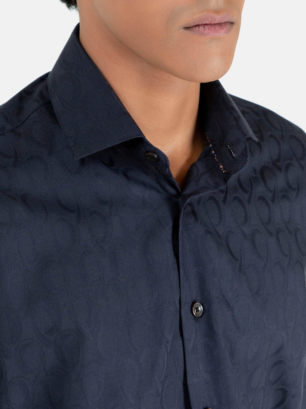 Black jacquard formal shirt brumano pakistan