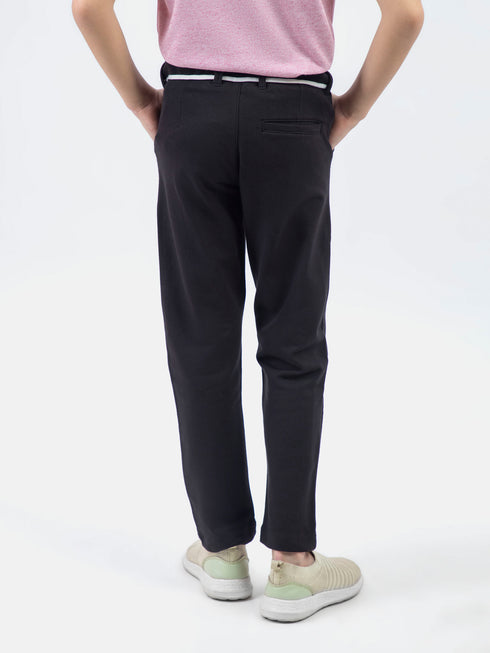 Black Knitted Trouser With Detailing Brumano Pakistan