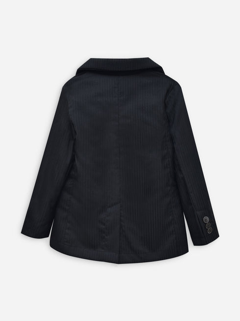 Black Striped Kids Formal Blazer