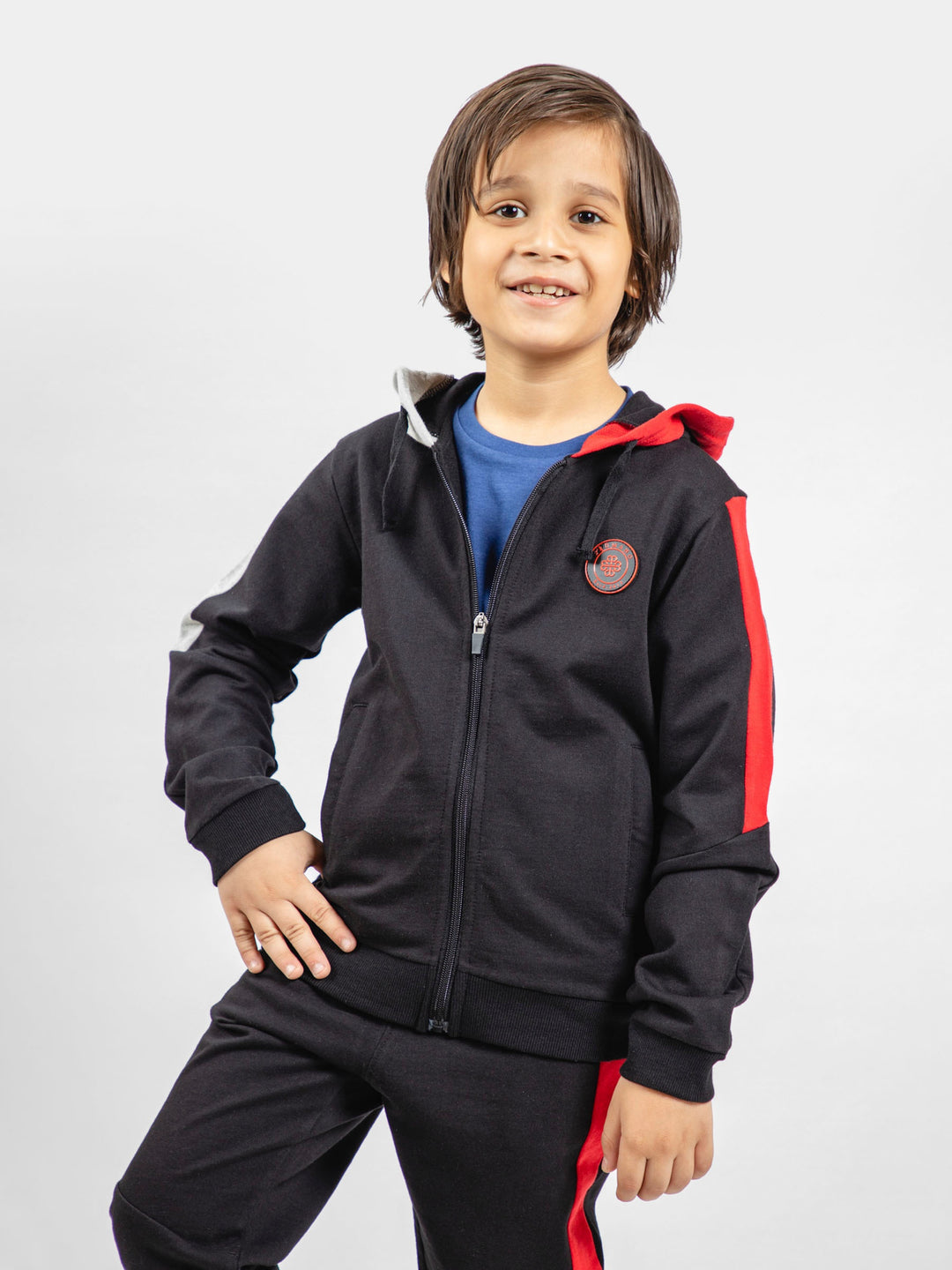 Black tracksuit with hoodie & jogger pajama   pack of 2 pc brumano pakistan