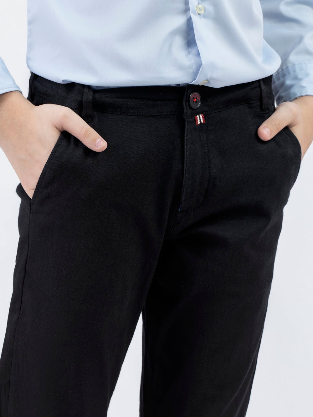 Black Twill Casual Chino Trouser