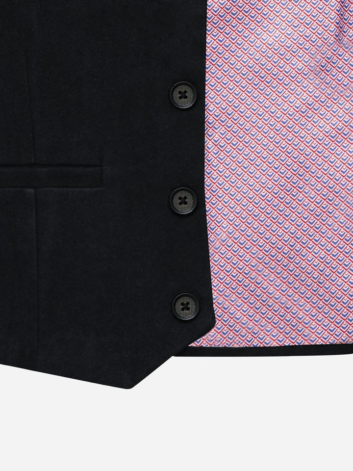 Black Velvet Formal Vest - Junior