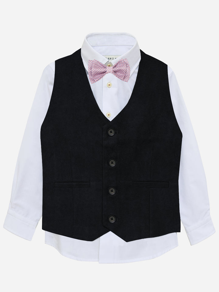 Black Velvet Formal Vest - Junior