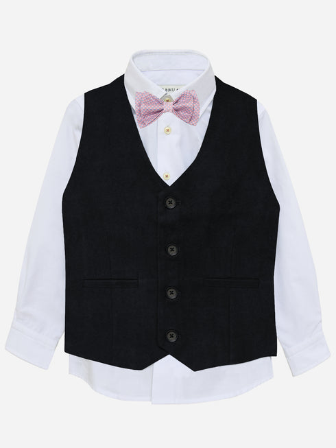 Black Velvet Formal Vest - Junior