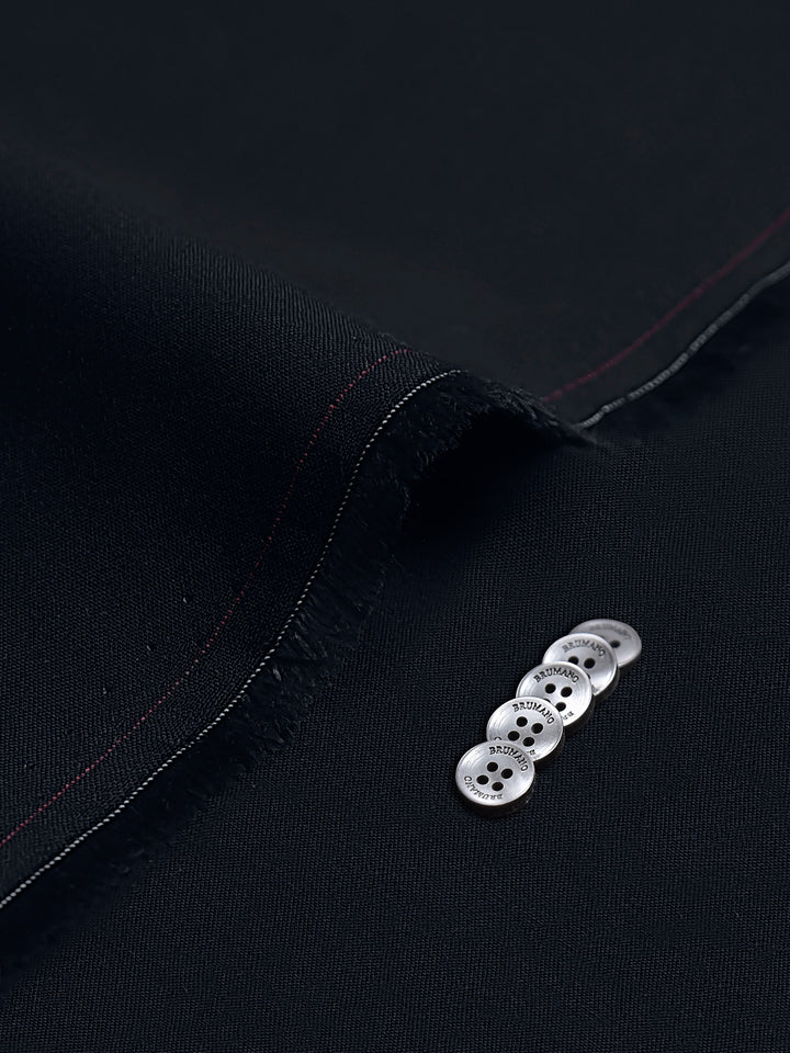 Black Wash & Wear Shalwar Kameez Fabric