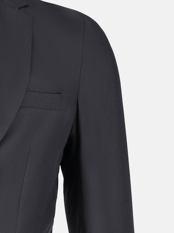 Black Wool Striped Structured Formal Blazer Brumano Pakistan