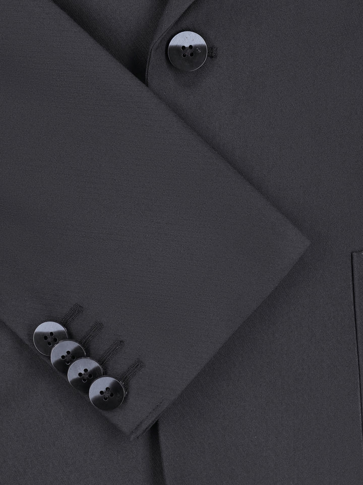 Black Wool Striped Structured Formal Blazer Brumano Pakistan