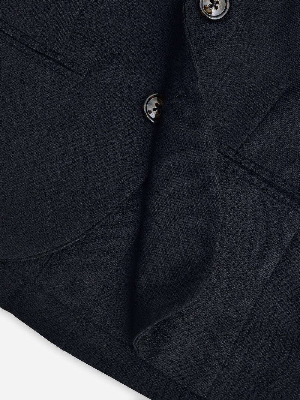 Black Wool Structured Kids Casual Blazer