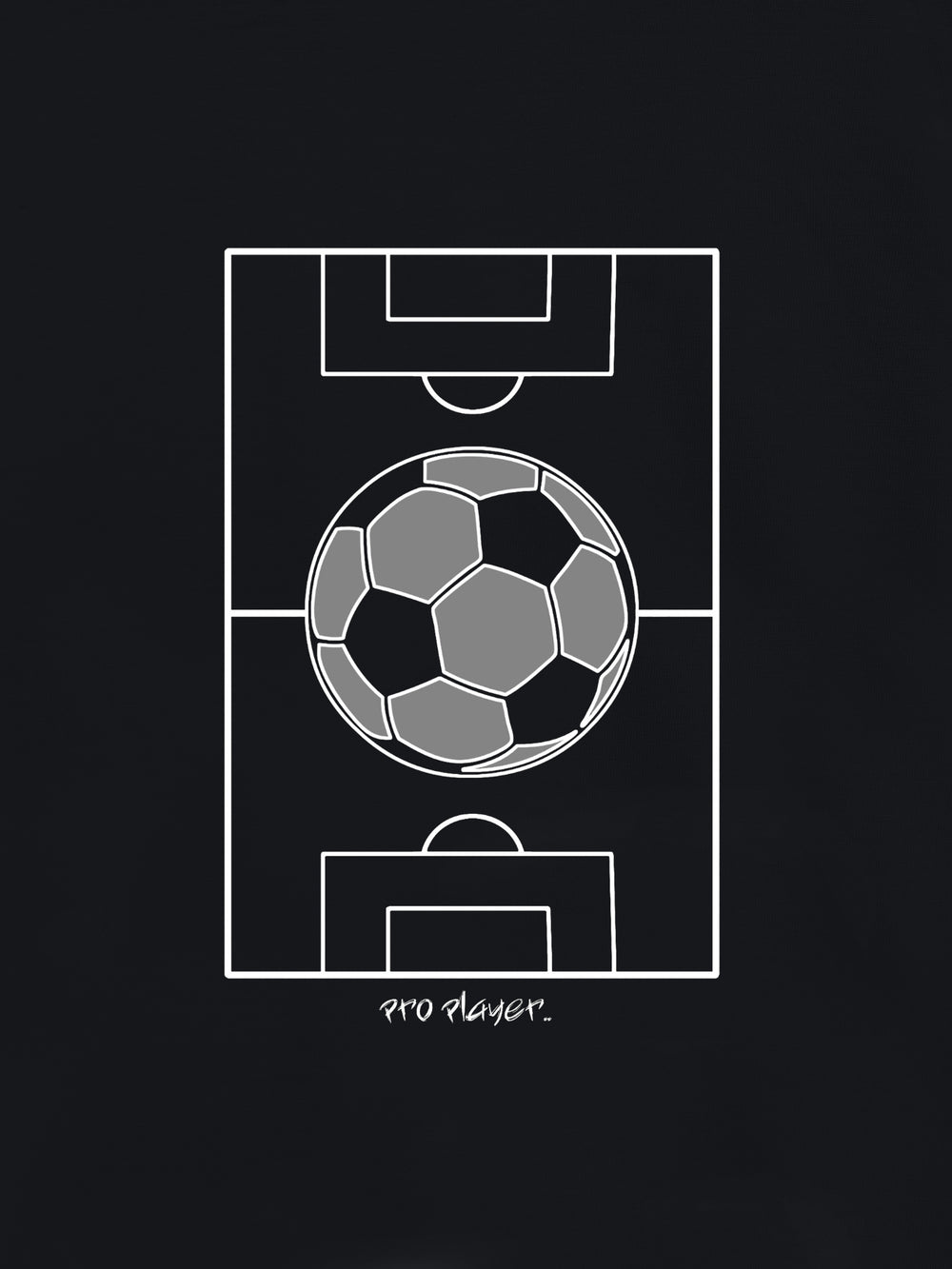 Black 'Pro Player' Printed Casual T-Shirt