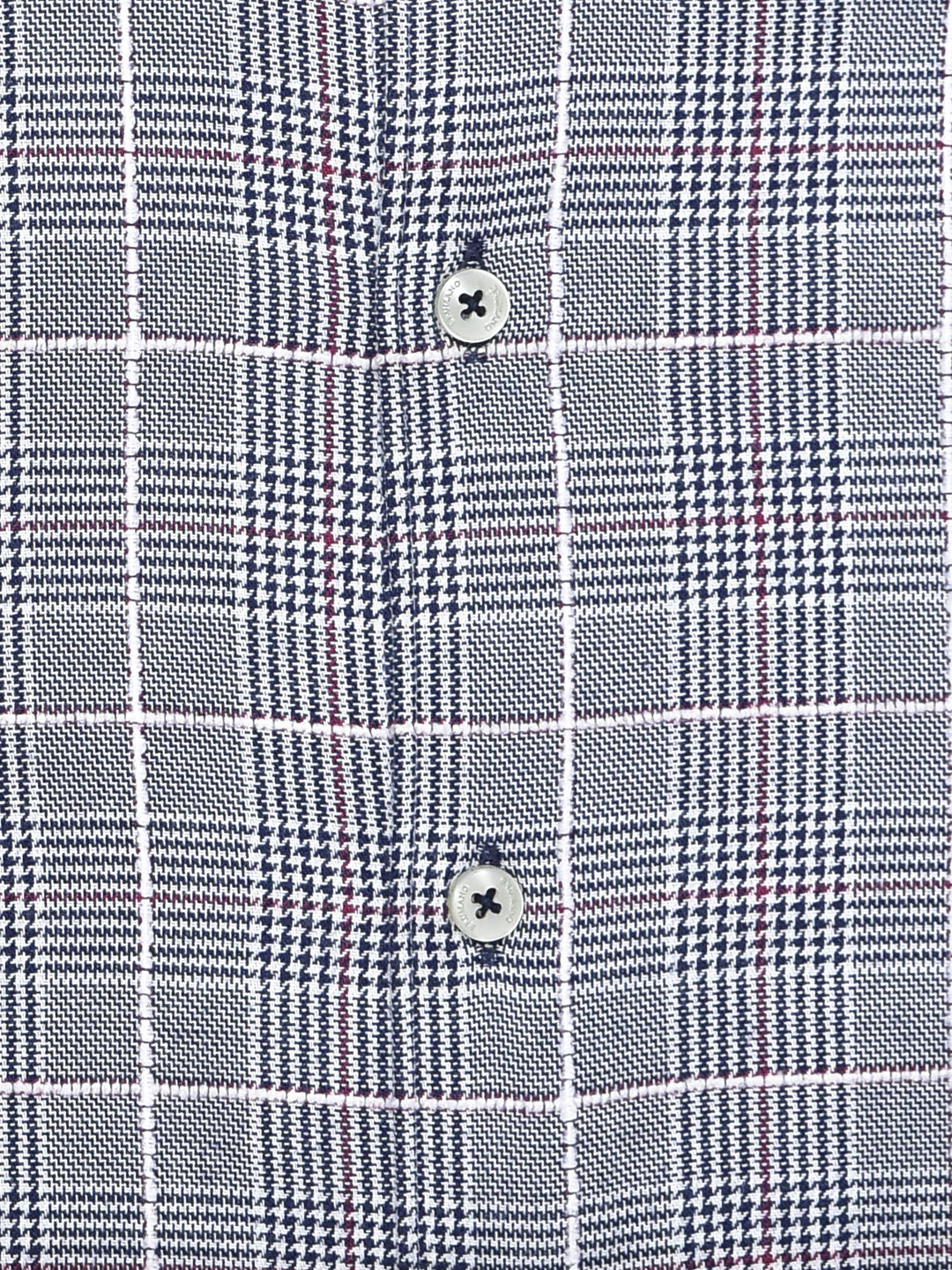 Black & White Checkered Shirt With Shallow Collar Brumano Pakistan