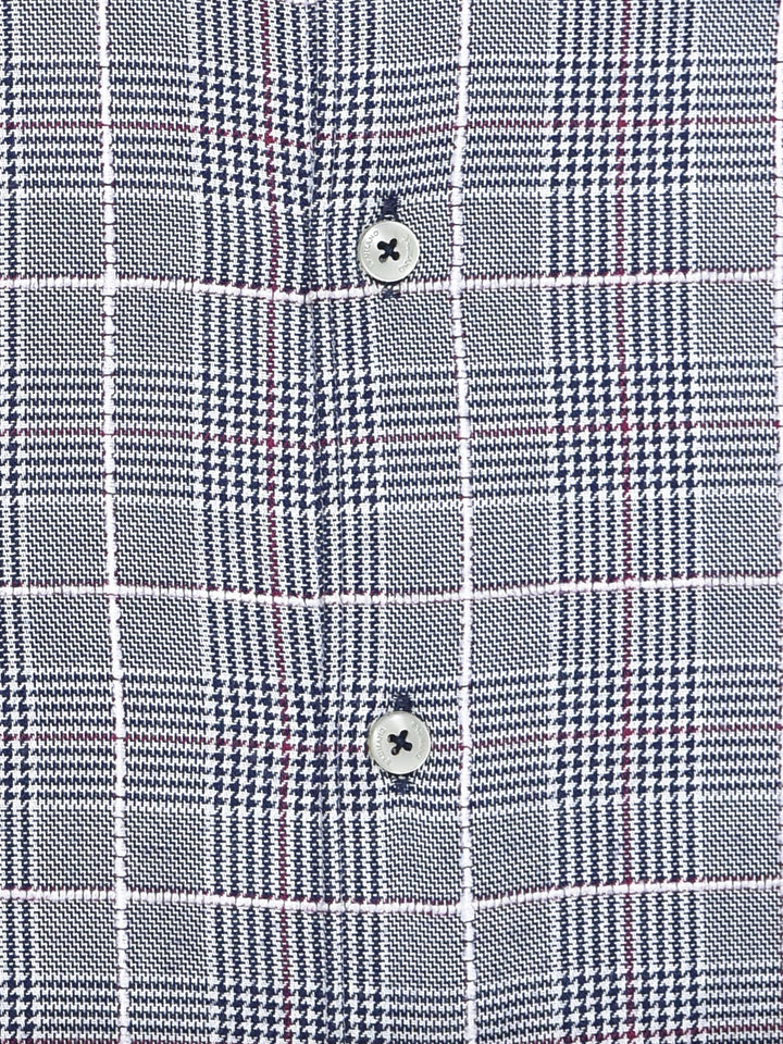 Black & White Checkered Shirt With Shallow Collar Brumano Pakistan