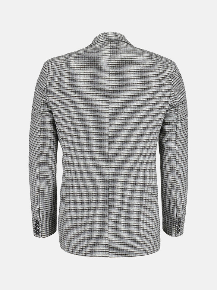 Black & White Houndstooth Wool & Cashmere Blazer - Sartoria Brumano Pakistan