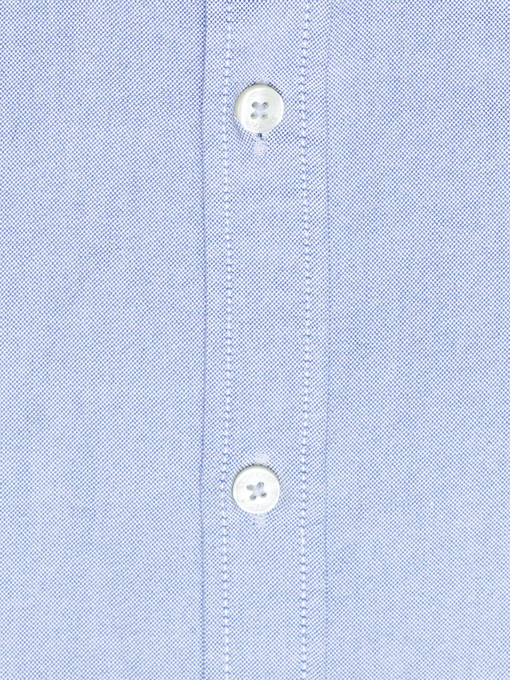 Blue Basic Oxford Button Down Shirt