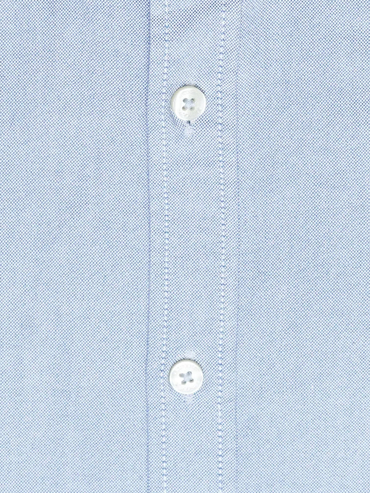 Blue Basic Oxford Button Down Shirt