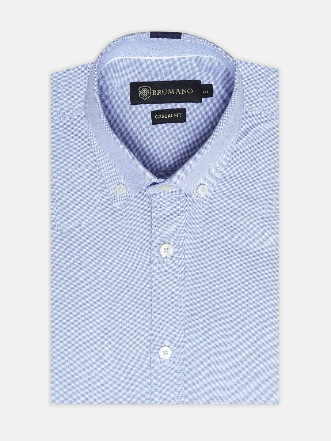 Blue Basic Oxford Button Down Shirt
